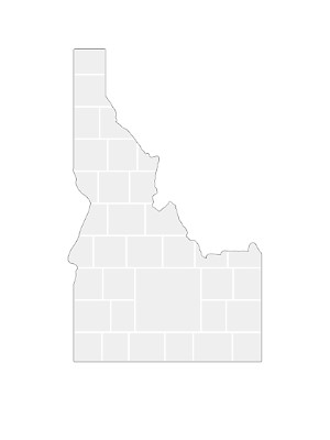 Collage Template in shape of a Idaho-Map