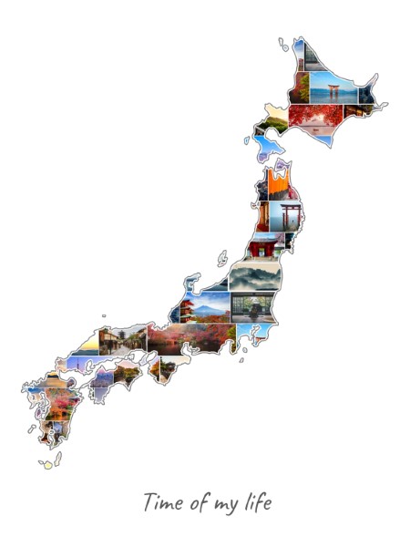 Japan-Collage filled with own photos