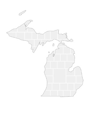 Collage Template in shape of a Michigan-Map