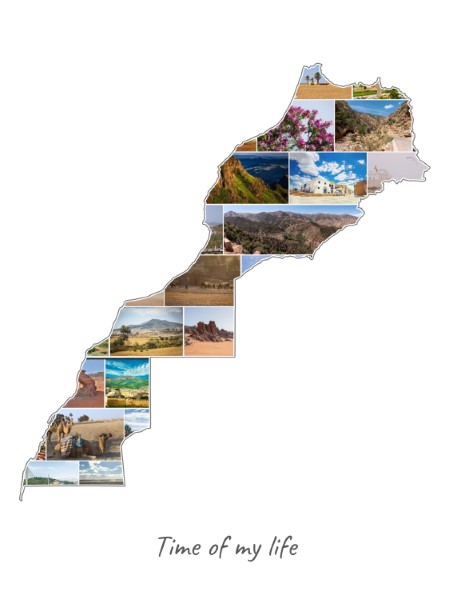 Morocco-Collage filled with own photos