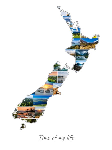 New Zealand-Collage filled with own photos