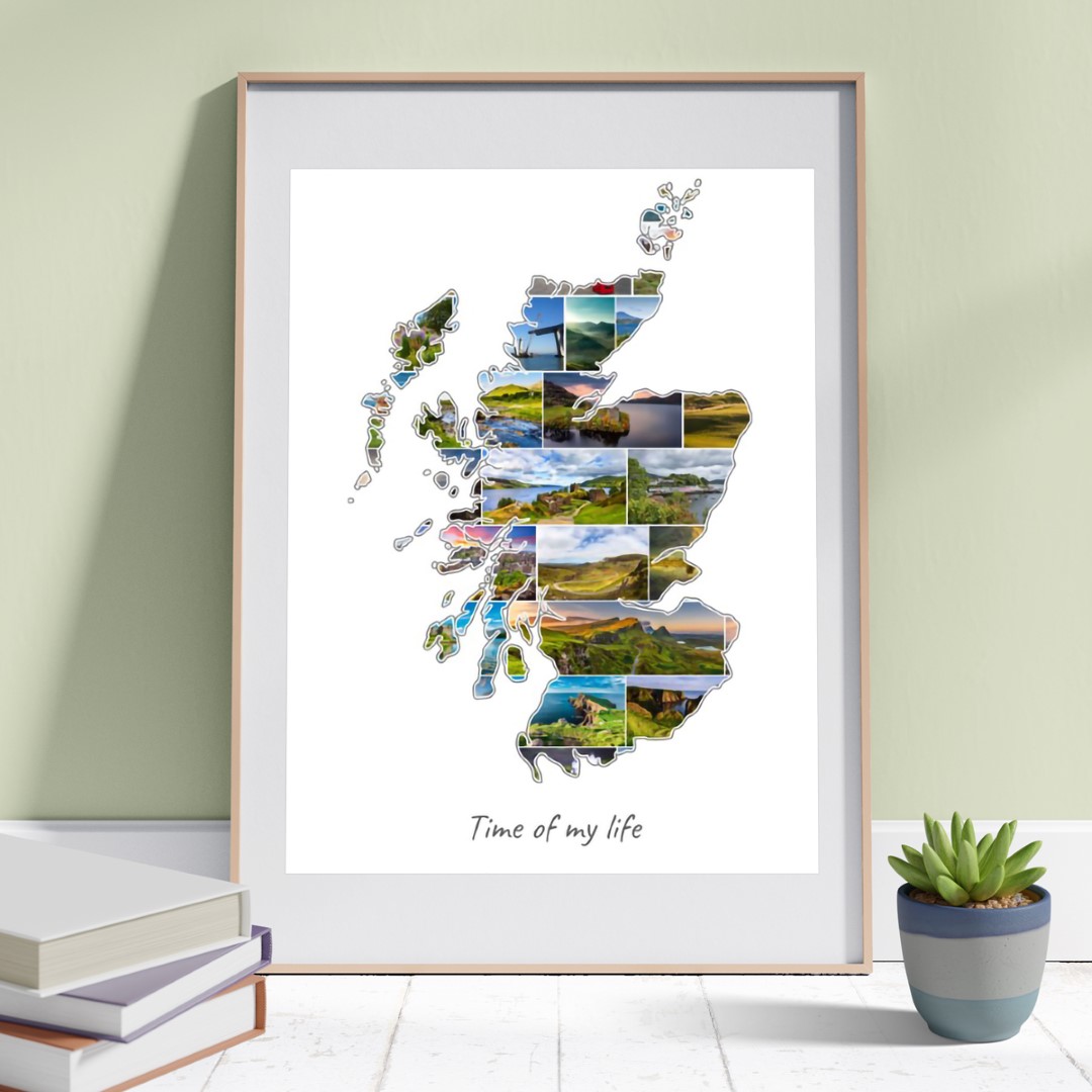 The Scotland-Collage can be customized