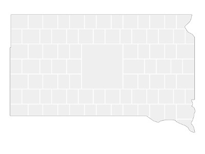 Collage Template in shape of a South Dakota-Map