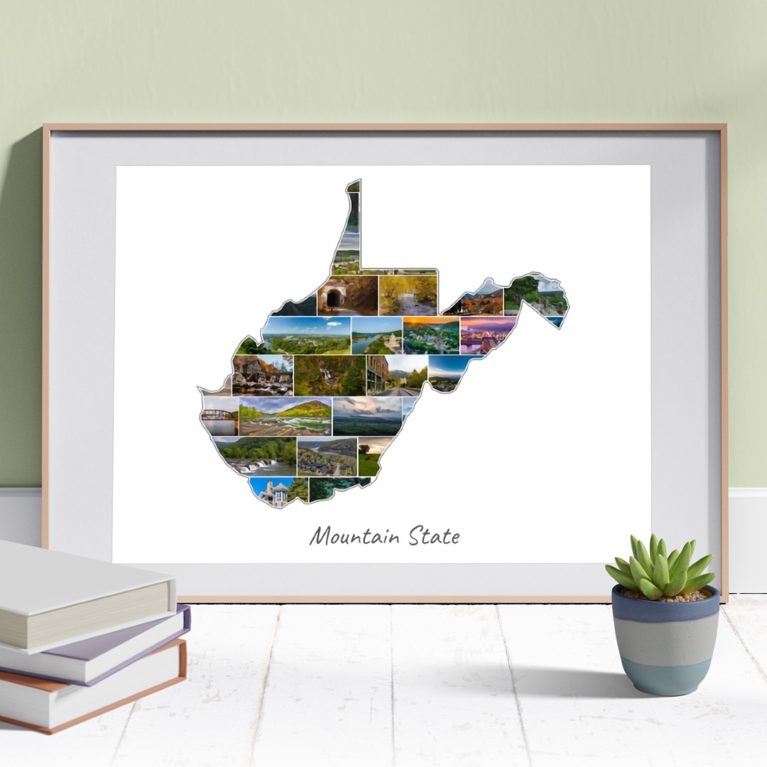 The West Virginia-Collage can be customized
