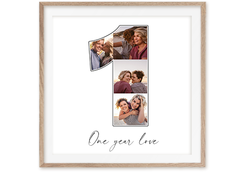 first anniversary love collage
