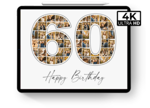 happy 60th birthday collage ipad