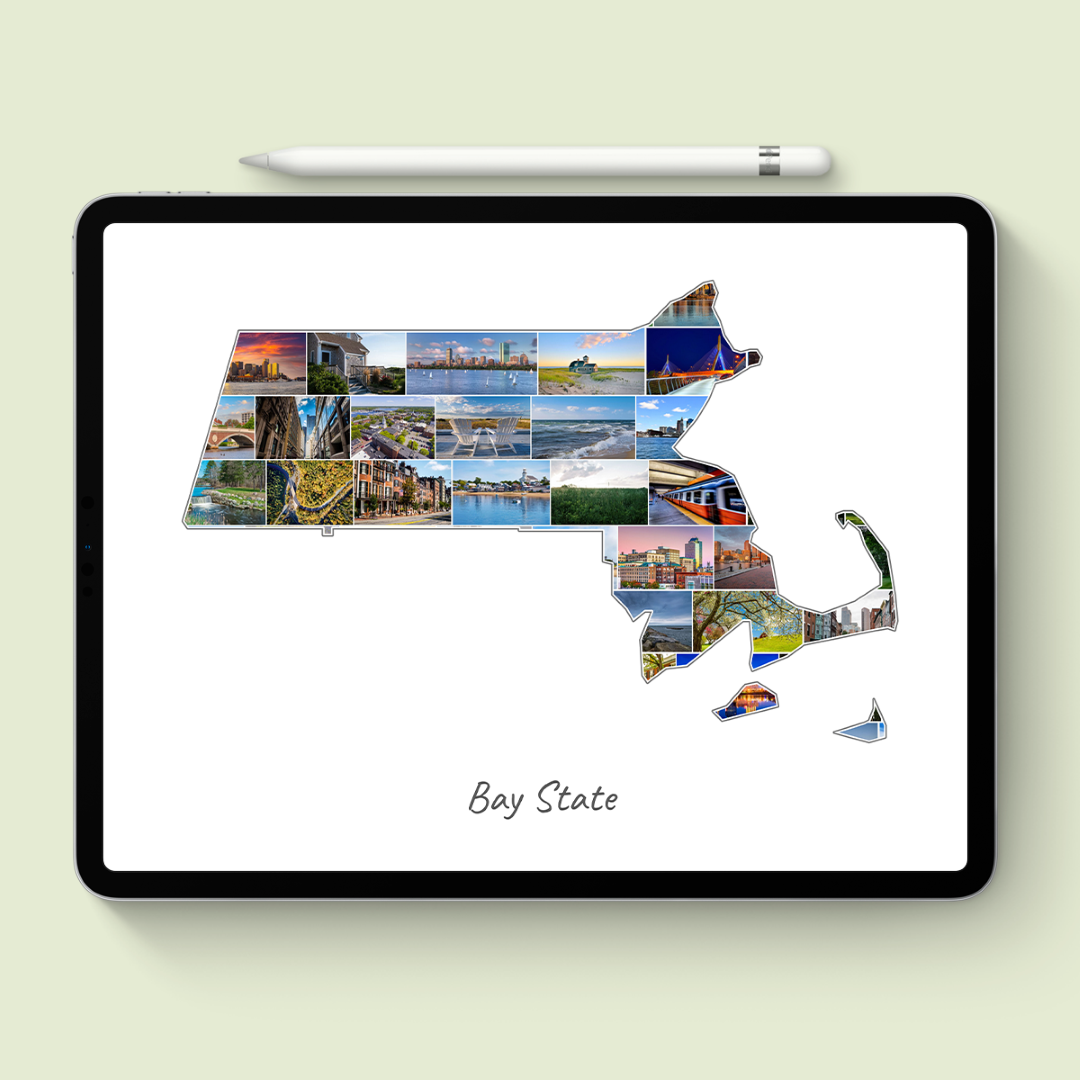 A Massachusetts-Collage as digital file on iPad