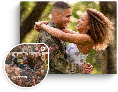 service member photo mosaic soldier