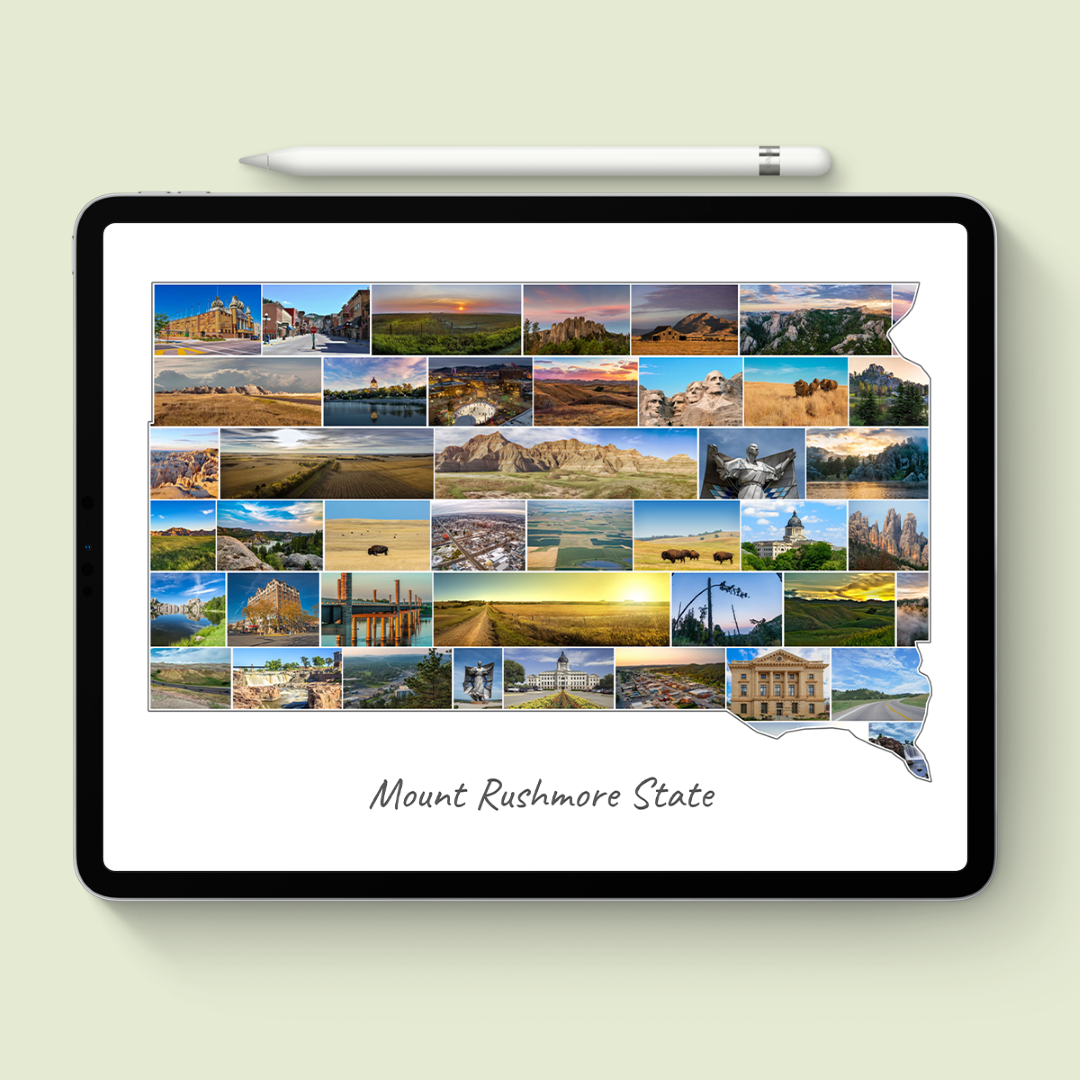 A South Dakota-Collage as digital file on iPad